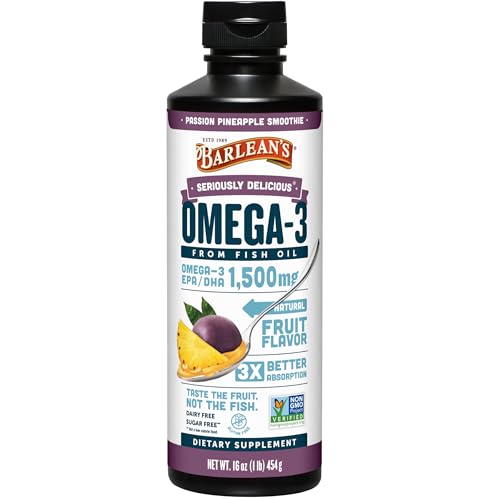 Image 1 of Default Title for the product Barlean's Passion Pineapple Omega-3 Fish Oil, 16oz