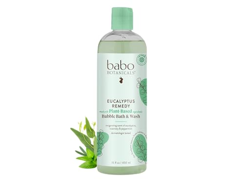 Image 1 of 15 Fl Oz (Pack of 1) / Bottle for the product Babo Botanicals Eucalyptus Remedy 2-in-1 Bubble Bath & Wash