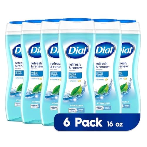 Image 1 of Default Title for the product Dial Body Wash Refresh & Renew Spring Water 16 fl oz Pack of 6