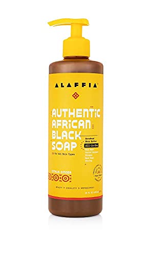 Image 2 of Vanilla Almond / 32 Fl Oz (Pack of 1) for the product Alaffia Authentic African Black Soap