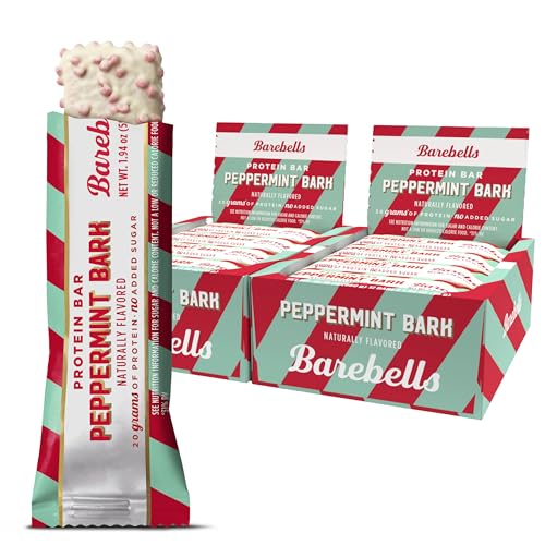 Image 1 of Default Title for the product BAREBELLS Barebells Protein Bars Peppermint Bark – 24 Count, 20g Protein, White Chocolate Coated Snack