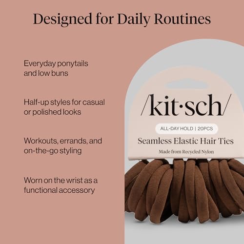 Image 7 of Kitsch Elastic Hair Ties No Damage