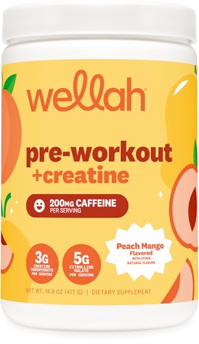 Image 1 of Peach Mango for the product Wellah Pre-Workout + Creatine Powder