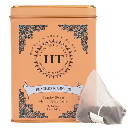 Image 1 of Default Title for the product Harney & Sons HT Peaches & Ginger Black Tea, 20 Sachets in Tin