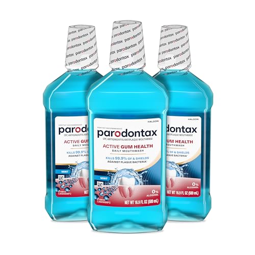 Image 1 of 16.9 Fl Oz (Pack of 3) / Mint for the product Parodontax Active Gum Health Mouthwash, 3x16.9 Fl Oz