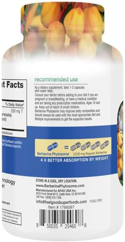 Image 2 of Feel Good Superfoods Berberine Phytosome, 120 Vegan Capsules