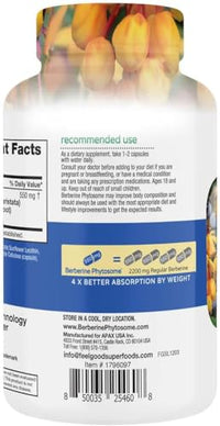 Thumbnail for Image 2 of Feel Good Superfoods Berberine Phytosome, 120 Vegan Capsules