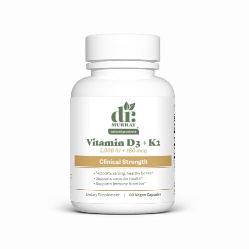 Image 1 of Default Title for the product Dr. Murray's Vitamin D3-K2 with Coconut Oil MCTs, 5,000 IU, 60 Vegan Caps