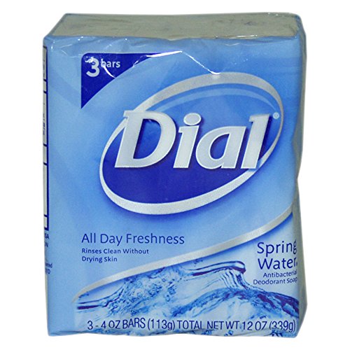 Image 1 of Default Title for the product Dial Antibacterial Soap Bars, Spring Water, 4 oz bars, 3 ea
