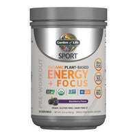 Thumbnail for Garden of Life SPORT Organic Pre-Workout Energy plus Focus Blackberry Powder 15.3 Oz