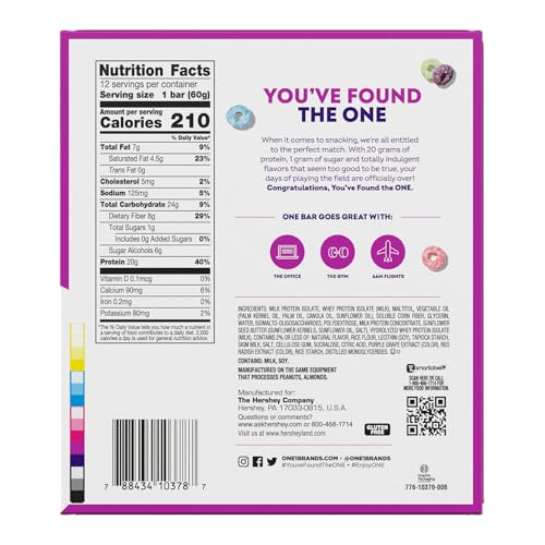 Image 3 of ONE Fruity Cereal Protein Bars, 20g Protein, Gluten Free Snacks, 12 ct