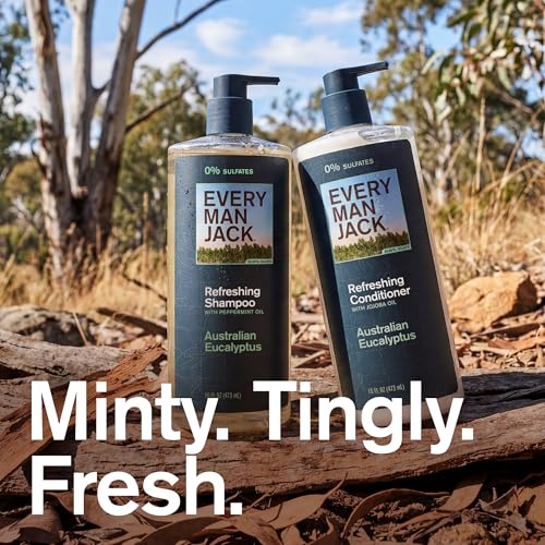 Image 2 of Every Man Jack Men's Shampoo & Conditioner Set, Australian Eucalyptus, 2pk