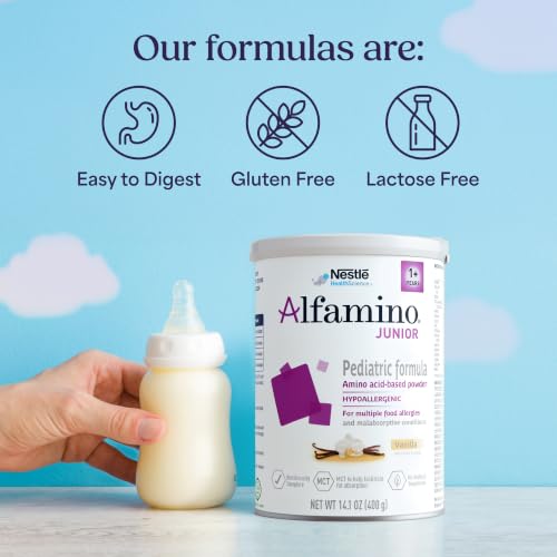 Image 6 of Alfamino Junior Pediatric Formula, Amino Acid Based, Vanilla, 14.1 oz