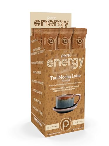 Image 4 of Perk Energy Drink Mix (Tan Mocha Latte) 10 Stick Packs, Gluten-Free