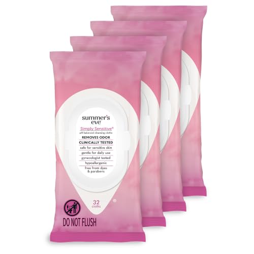 Image 1 of Default Title for the product Summer's Eve Gentle Feminine Wipes Simply Sensitive 32 Count 4 Pk