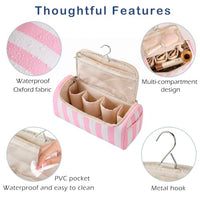 Thumbnail for Image 3 of RSRSLEII Striped Hair Tools Travel Bag with Compartments