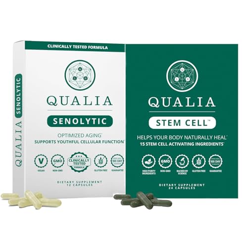 Image 1 of Default Title for the product QUALIA LIFE SCIENCES Qualia Senolytic & Qualia Stem Cell 1-Month Supply Bundle