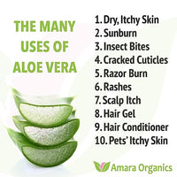 Thumbnail for Image 7 of Organic Aloe Vera Gel for Skin, Face, Body, After Sun Care - USDA Certified Organic, 12 fl. oz.