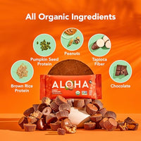 Thumbnail for Image 2 of ALOHA Organic Plant Based Protein Bars - Peanut Butter Cup Bar - 12 Bars