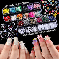 Thumbnail for Image 2 of Teenitor Acrylic Nail Kit with Nail Charms Nail Tips Chrome Nail Powder