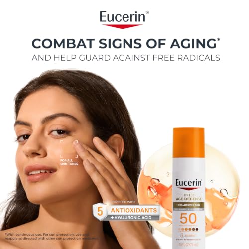 Image 2 of Eucerin Sun Age Defense Tinted Face Lotion SPF 50, 2.5 FL OZ