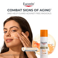 Thumbnail for Image 2 of Eucerin Sun Age Defense Tinted Face Lotion SPF 50, 2.5 FL OZ