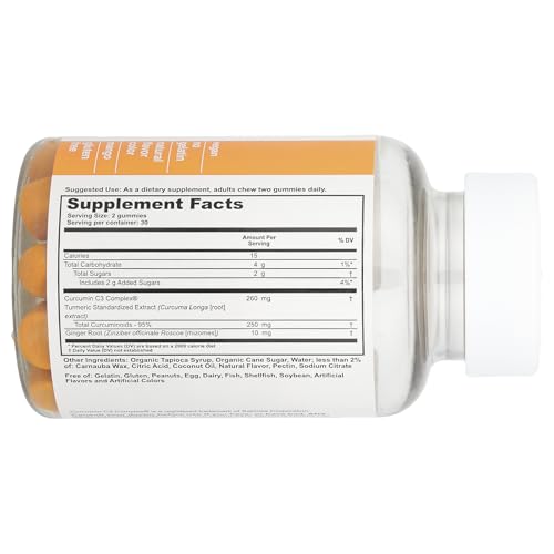Image 2 of T.RQ Turmeric + Ginger Gummy (Dietary Supplement), Natural Mango, 60 Count