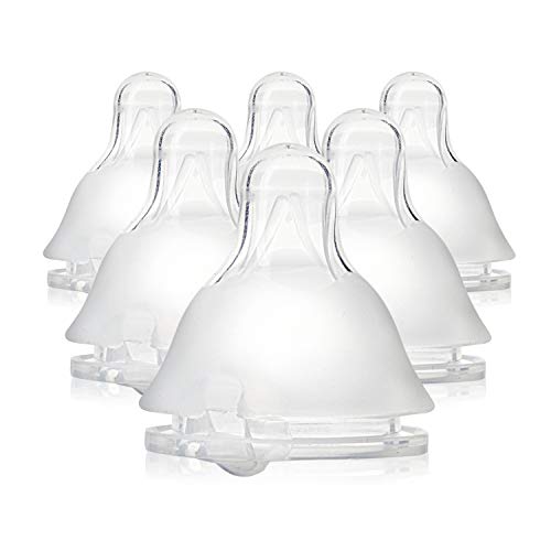 Image 2 of 6 Count (Pack of 12) for the product Evenflo Balance Plus Standard Neck Nipples, Medium Flow, 6-Pack