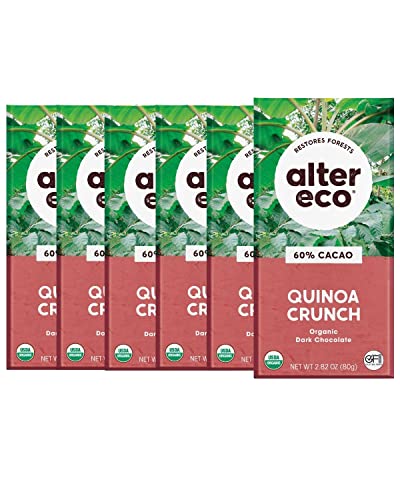 Image 5 of Dark Quinoa Crunch / 6 Count (Pack of 1) for the product Alter Eco Dark Chocolate Bars