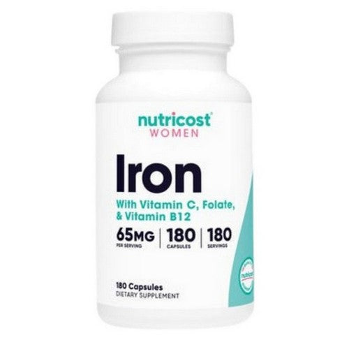 Nutricost Iron for Women Capsules 65 Mg 180 Count