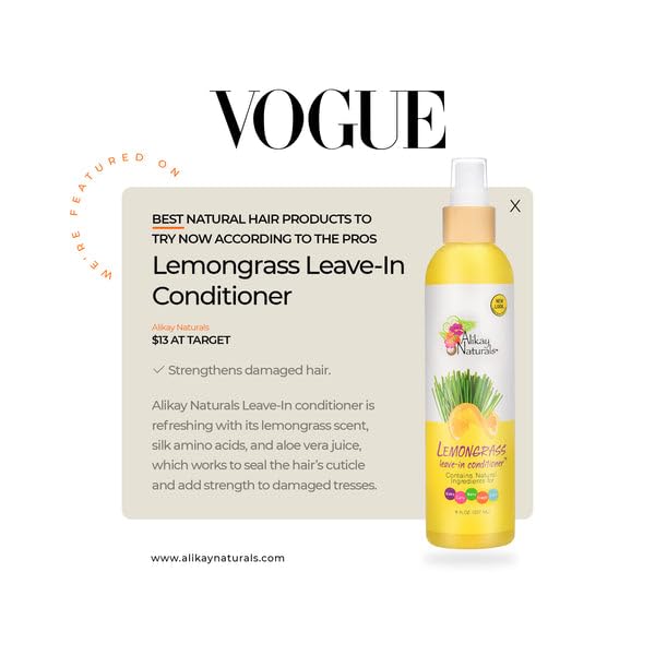 Image 4 of Alikay Naturals Lemongrass Leave In Conditioner 16 Ounce