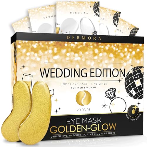 Image 2 of DERMORA Golden Glow Under Eye Patches 20 Pairs and Original Foot Peel Masks 2 Pack