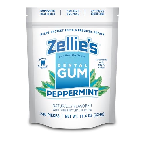 Image 8 of Peppermint / 240 Count (Pack of 1) for the product Zellie's 100% Xylitol Chewing Gum