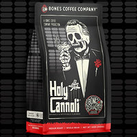 Thumbnail for Image 5 of Bones Coffee Company Holy Cannoli Baked Cannoli Flavored Coffee Medium Roast Low Acid Arabica Beans Ground 12 Oz