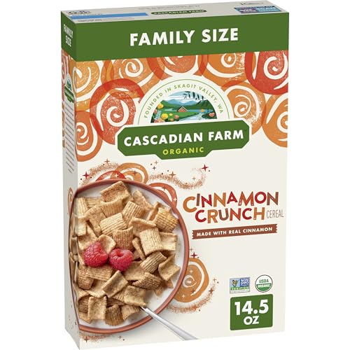 Image 2 of 14.5 Ounce (Pack of 1) for the product Cascadian Farm Organic Cinnamon Crunch Cereal