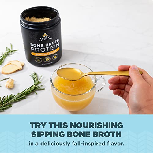 Image 4 of Ancient Nutrition Grass Fed Bone Broth Protein Powder, Butternut Squash