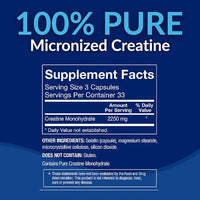 Thumbnail for Image 3 of BodyTech Creatine Monohydrate Capsules, Micronized, 2250 MG, 100 Capsules