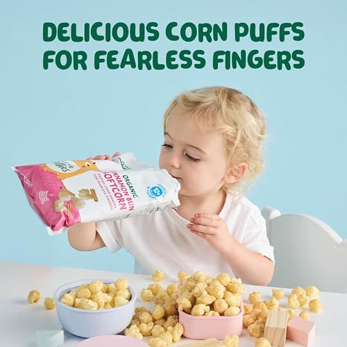 Image 4 of Little Bellies Organic Cinnamon Bun Softcorn Toddler Snack (5 x 1.25 oz Individual Packs)