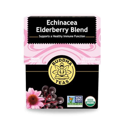 Image 1 of Default Title for the product Buddha Teas Organic Echinacea Elderberry Blend Herbal Tea Caffeine Free