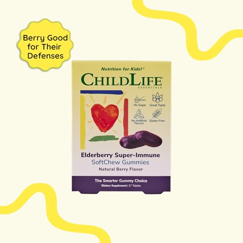 Image 3 of ChildLife Essentials Elderberry SoftChew Gummies, Berry, 27 Softchews