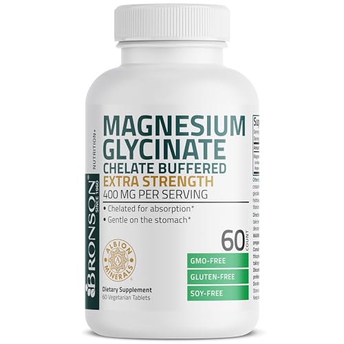 Image 6 of Bronson Magnesium Glycinate 400 mg Buffered & Chelated, 60 Tablets