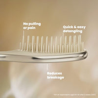 Thumbnail for Image 3 of TANGLE TEEZER Chrome Detangler Mini Hair Brush, Straight to Curly, Gold