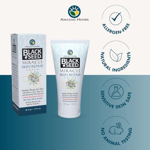 Image 6 of Amazing Herbs Black Seed Miracle Skin Repair Cream 6 Fl Oz
