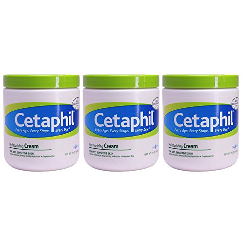 Image 11 of Fragrance Free / 20 Ounce (Pack of 3) / Sensitive for the product Cetaphil Moisturizing Cream