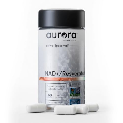 Image 1 of Default Title for the product Aurora Nutrascience Liposomal NAD+ & Resveratrol Healthy Aging, 60 Capsules