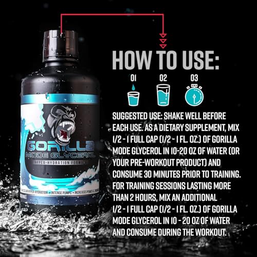 Image 4 of Gorilla Mind Liquid Glycerol Pre-Workout | 33 FL OZ