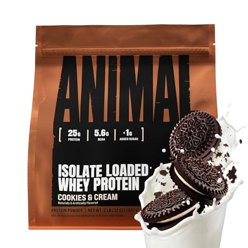 Image 2 of Cookies & Cream / 2 Pound (Pack of 1) for the product Animal Whey Isolate Protein Powder