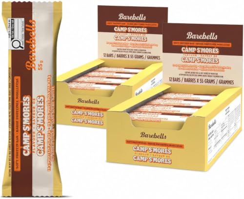 Image 1 of Default Title for the product BAREBELLS Barebells Protein Bar – Camp S'mores | 16g Protein, No Added Sugar, Chocolate, Marshmallow & Cracker Flavor, Soft Texture, 24 Count