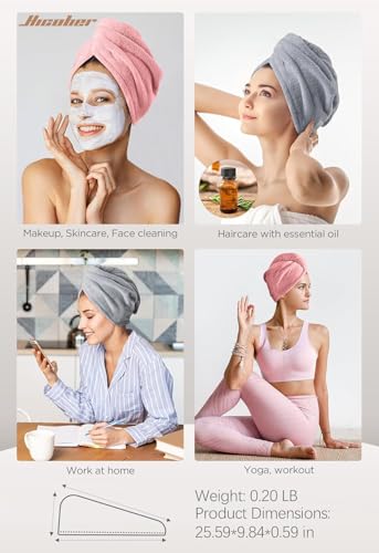 Image 20 of Hicober Microfiber Hair Towel Wrap for Women