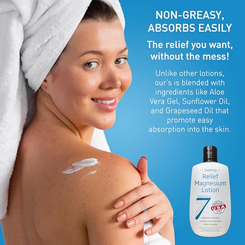 Image 4 of Seven Minerals Magnesium Lotion for Sleep, Soothing Relief & Relaxation - 8 fl oz